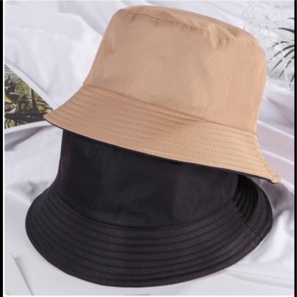 Reservable Bucket Hat Black And Beige Adult Unisex